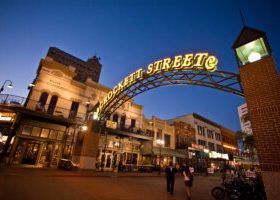 Crockett Street Entertainment District in downtown Beaumont, Texas
